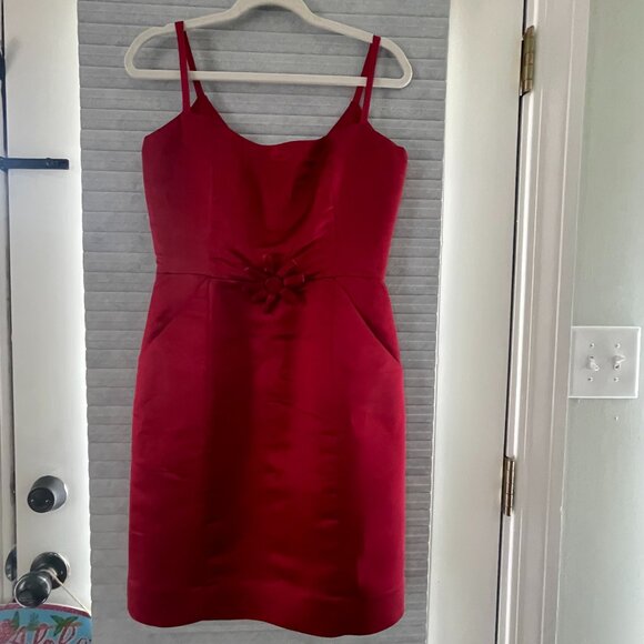 Milly Dresses & Skirts - Vintage Milly Red Silk Cocktail Dress, Size 6